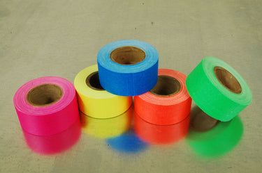 5 Pack 1 Inch UV Blacklight Reactive Fluorescent Gaffer Tape 5 Rolls x 6 Yards